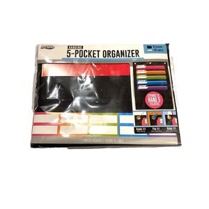 artskills hanging 5 pocket organizer with folders & labels